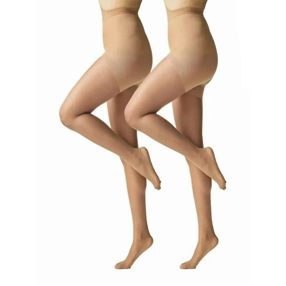 Silk Impressions Shimmer Sheer Pantyhose Stockings Sheer 2, 2-Packs XXXL